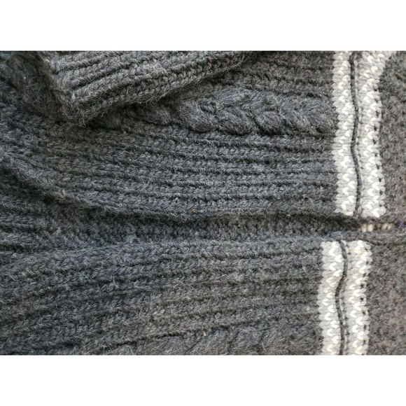 Women’s Woolrich Open Front Cardigan Gray Sweater Lg thick Wool - Picture 7 of 11